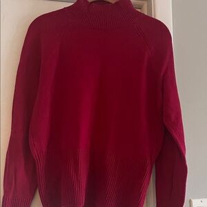 LOFT Rich Red Knit Sweater